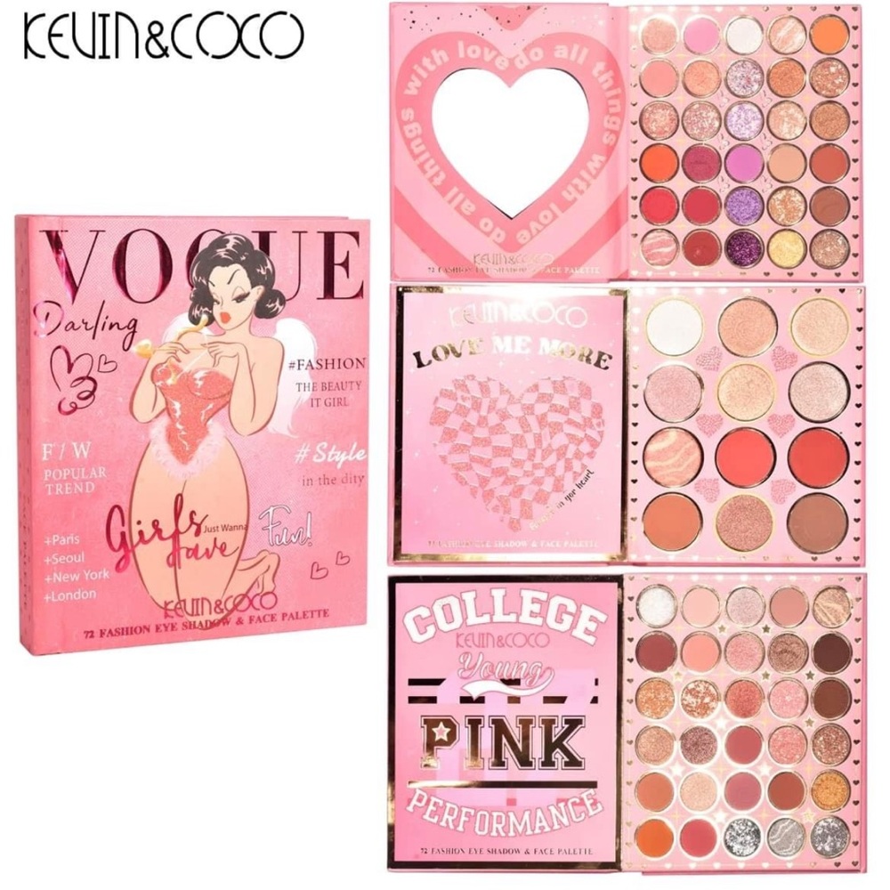 Kevin & Coco Vogue 72 eyeshadow/face palette